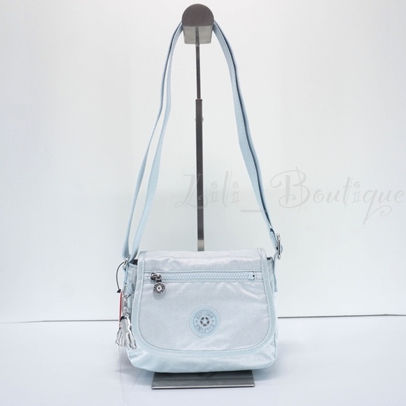Kipling Sabian Crossbody Mini Shoulder Bag Polyamide AC8358 Glacier Blue Twill - Picture 1 of 12